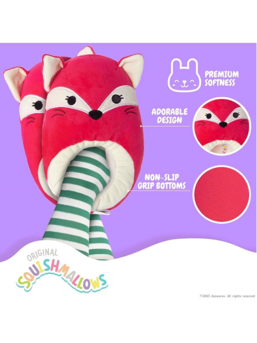 Squishmallows Fifi the Fox Slippers 6-7